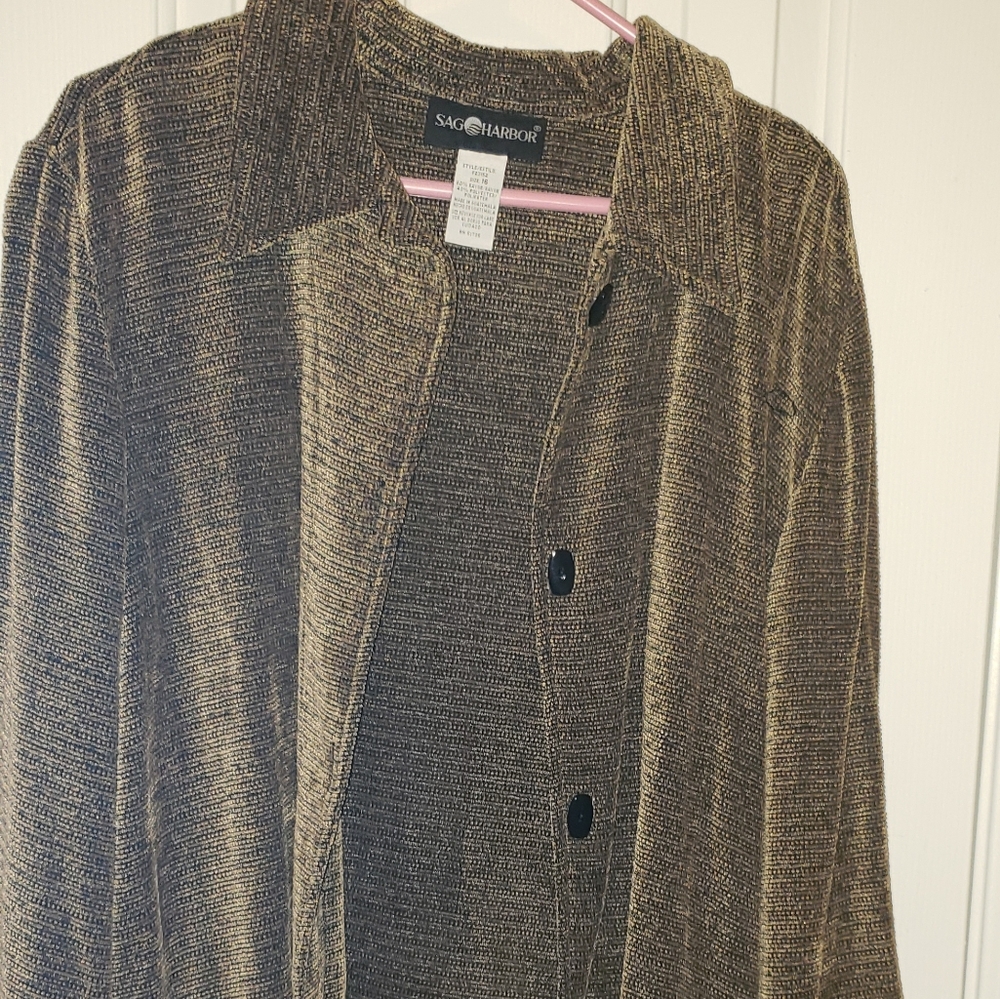 Ladies brown black over shirt/jacket